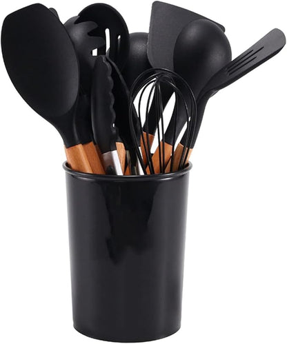Kitchen Cooking Utensils Set, 12 Pcs Wooden Arbish Store