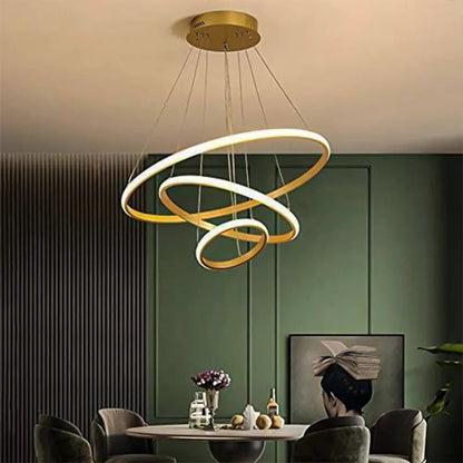 Smart Modern LED Pendant Light, 3 Rings LED Arbish Store