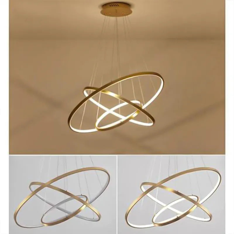 Smart Modern LED Pendant Light, 3 Rings LED Arbish Store