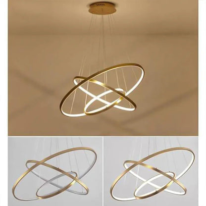 Smart Modern LED Pendant Light, 3 Rings LED Arbish Store