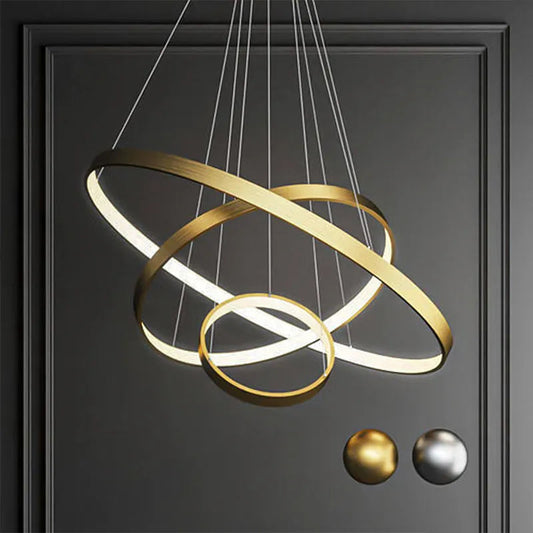 Smart Modern LED Pendant Light, 3 Rings LED Arbish Store