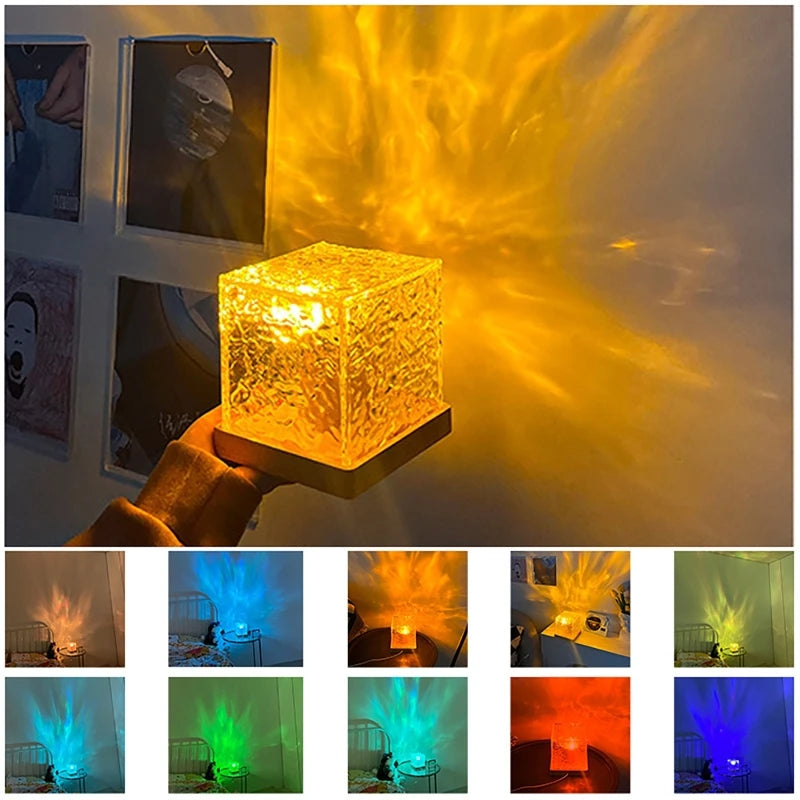 16 Colors Water Ripple Night Light Creative Arbish Store