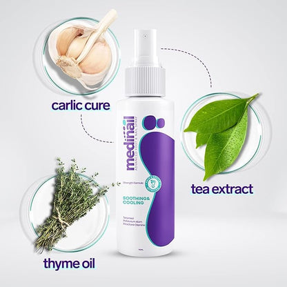 MediNail Advanced Foot & Nail Care Spray – Natural Cooling Formula for Healthy Feet & Toenails | 100ml Arbish Store