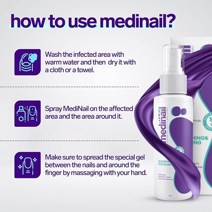 MediNail Advanced Foot & Nail Care Spray – Natural Cooling Formula for Healthy Feet & Toenails | 100ml Arbish Store