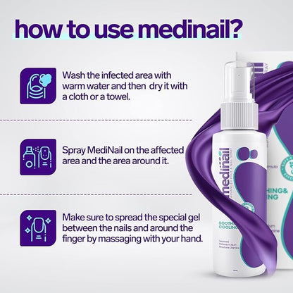MediNail Advanced Foot & Nail Care Spray – Natural Cooling Formula for Healthy Feet & Toenails | 100ml Arbish Store